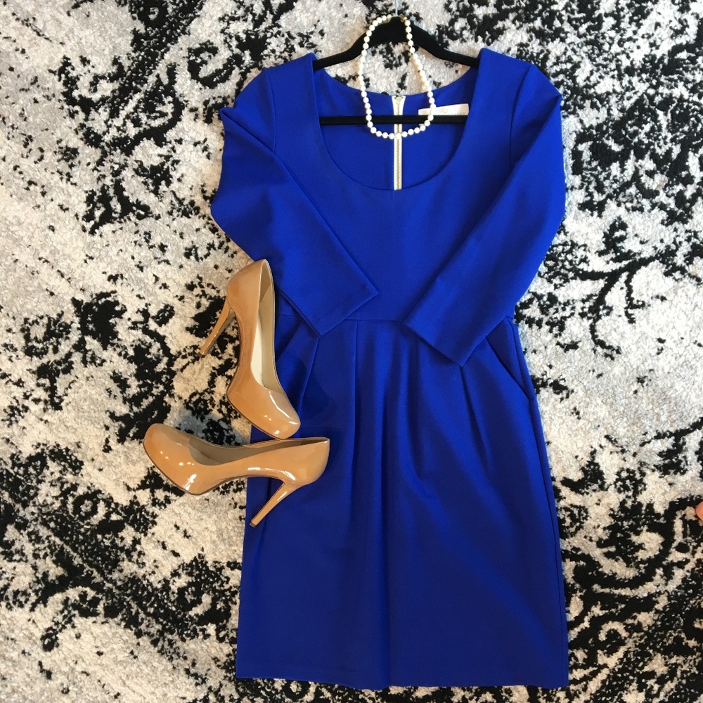 Amanda Uprichard Mariah Ponte 3/4 Sleeve Sheath